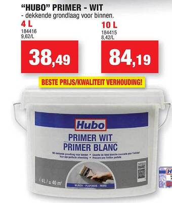 Hubo Hubo primer wit aanbieding