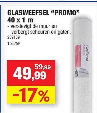 Hubo Glasweefsel promo aanbieding