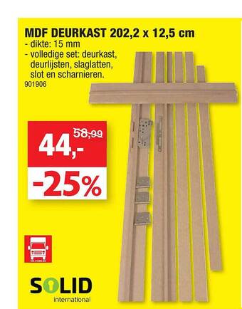 Hubo Mdf deurkast aanbieding