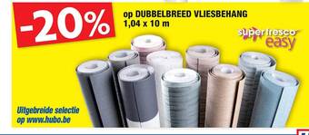 Hubo Dubbelbreed vliesbehang aanbieding