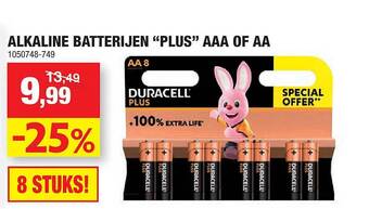 Hubo Alkaline batterijen plus aaa of aa aanbieding