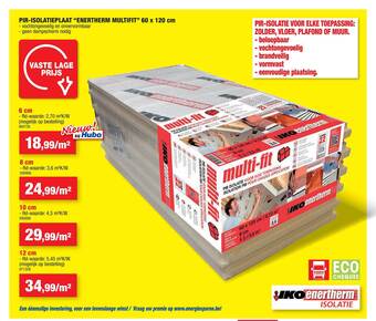 Hubo Pirisolatieplaat enertherm multifit aanbieding
