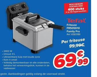 Carrefour Tefal friteuse aanbieding