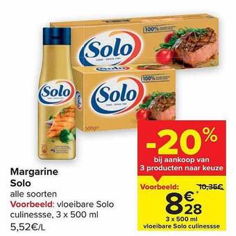 Carrefour Margarine solo aanbieding