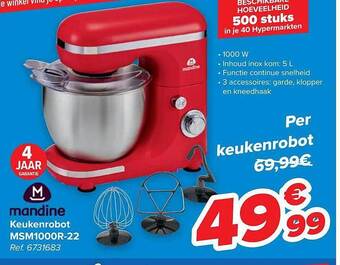 Carrefour Mandine keukenrobot aanbieding