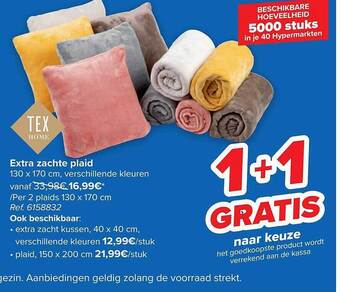 Carrefour Extra zachte plaid aanbieding