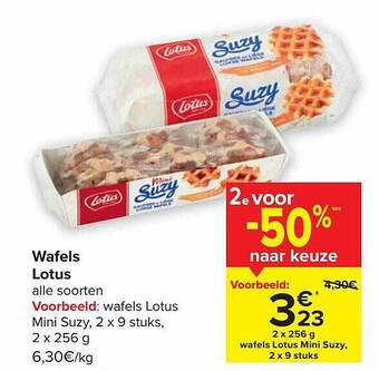 Carrefour Wafels lotus aanbieding