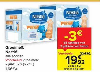 Carrefour Groeimelk nestlé aanbieding