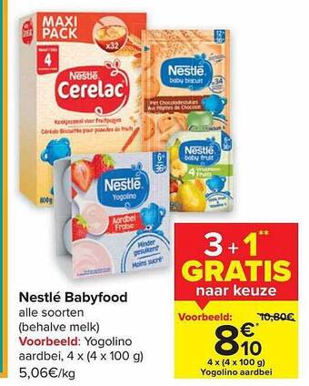 Carrefour Nestlé babyfood aanbieding