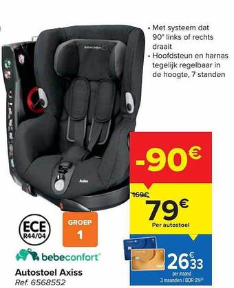 Carrefour Autostoel axiss aanbieding