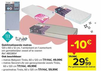 Carrefour Geklimatiseerde matras aanbieding