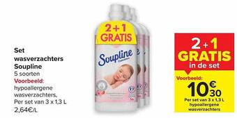 Carrefour Set wasverzachters soupline aanbieding