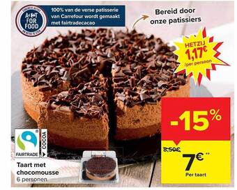 Carrefour Taart met chocomousse aanbieding