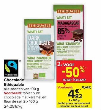 Carrefour Chocolade ethiquable aanbieding
