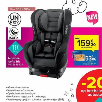 Carrefour Autostoel isofix eris aanbieding