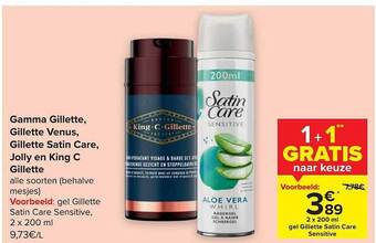 Gamma gillette, gillette venus, gillette satin care, jolly en king c gillette
