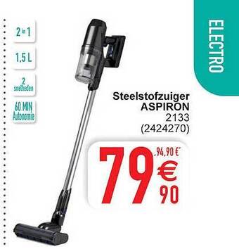 Cora Steelstofzuiger aspiron aanbieding