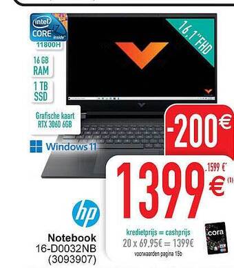 Cora Hp notebook aanbieding