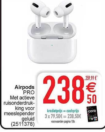 Cora Airpods aanbieding