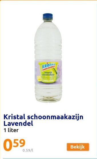 Action Kristal Schoonmaakazijn Lavendel 1 Liter aanbieding