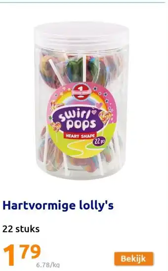 Swirl Pops Hartvormige Lolly's 22 stuks