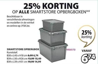 Jysk Smartstore opbergbox aanbieding
