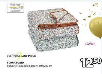 Jysk Flora plaid aanbieding