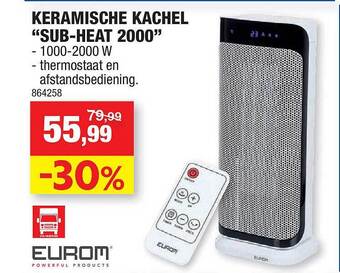 Hubo Keramische kachel subheat 2000 aanbieding