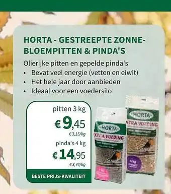 Horta gestreepte zonnebloempitten & pinda's