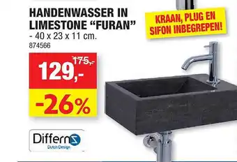 Hubo Handenwasser in limestone furan aanbieding