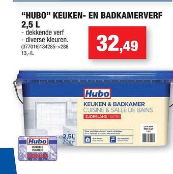 Hubo Hubo keuken en badkamerverf aanbieding
