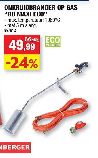 Hubo Onkruidbrander op gas ro maxi eco aanbieding