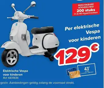 Carrefour Elektrische vespa voor kinderen aanbieding