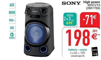 Cora Sony high power aanbieding