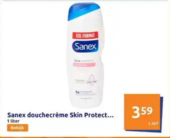 Action Sanex Douchecreme Skin Protect 1 Liter aanbieding