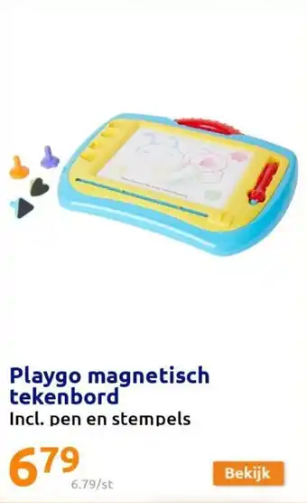 Action Playgo Magnetisch tekenbord Incl. pen en stempels aanbieding