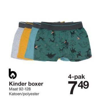 Zeeman Kinder Boxer Maat 92-128 4-pak aanbieding