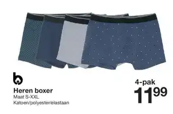 Zeeman Heren Boxer Maat S-XXL 4-pak aanbieding