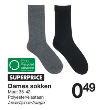 Zeeman Dames Sokken Maat 35-42 aanbieding