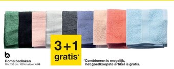 Zeeman Roma Badlaken 70 x 130 cm aanbieding
