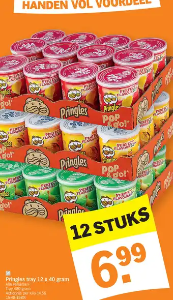 Albert Heijn Pringles tray 12x40 gram aanbieding