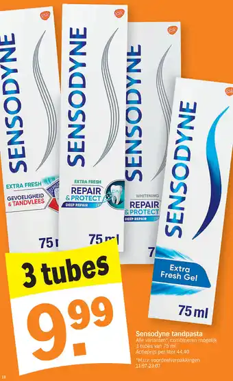 Albert Heijn Sensodyne tandpasta aanbieding
