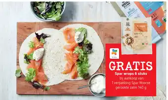 Spar 1 Verpakking Spar Noorse Gerookte Zalm 140g aanbieding