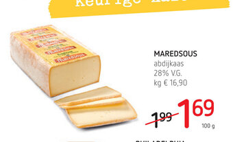 Spar Maredsous Abdijkaas 100g aanbieding