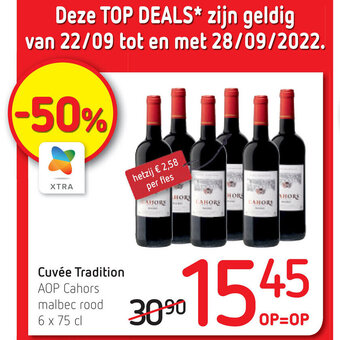 Spar Cuvee Tradition AOP Cahors Malbec Rood 6 x 75 cl aanbieding
