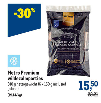 Makro Metro premium wildezalmporties aanbieding