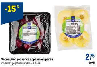 Makro Metro Chef gegaarde appelen en peren aanbieding