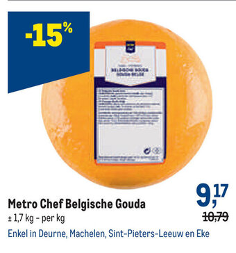 Makro Metro Chef Belgische gouda aanbieding