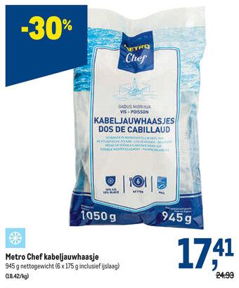 Makro Metro Chef kabeljauwhaasje aanbieding