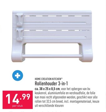 ALDI Home Creation Kitchen Rollenhouder 3-in-1 aanbieding